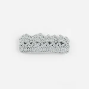 Avery Hand-Crochet Crown, Grey