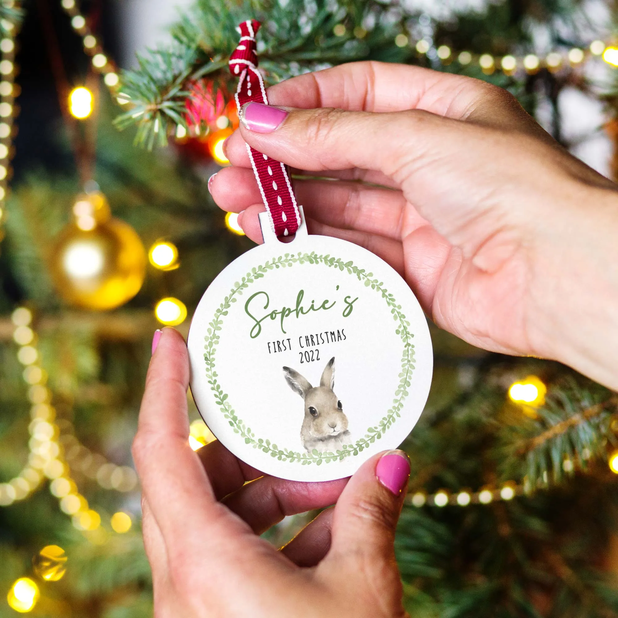Baby's First Christmas Animal Bauble