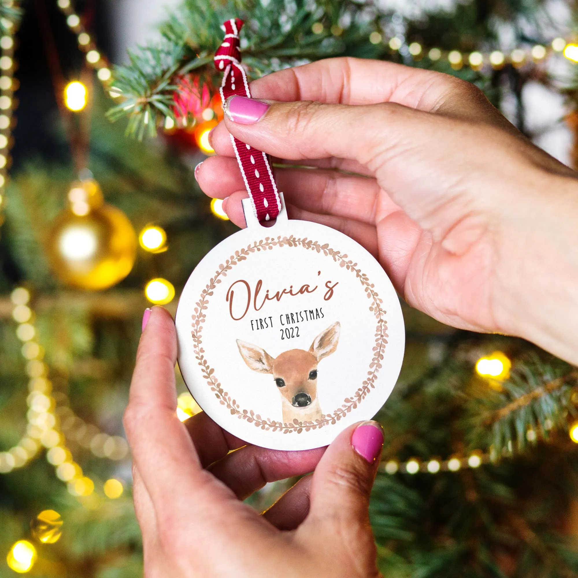 Baby's First Christmas Animal Bauble