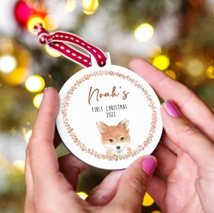 Baby's First Christmas Animal Bauble