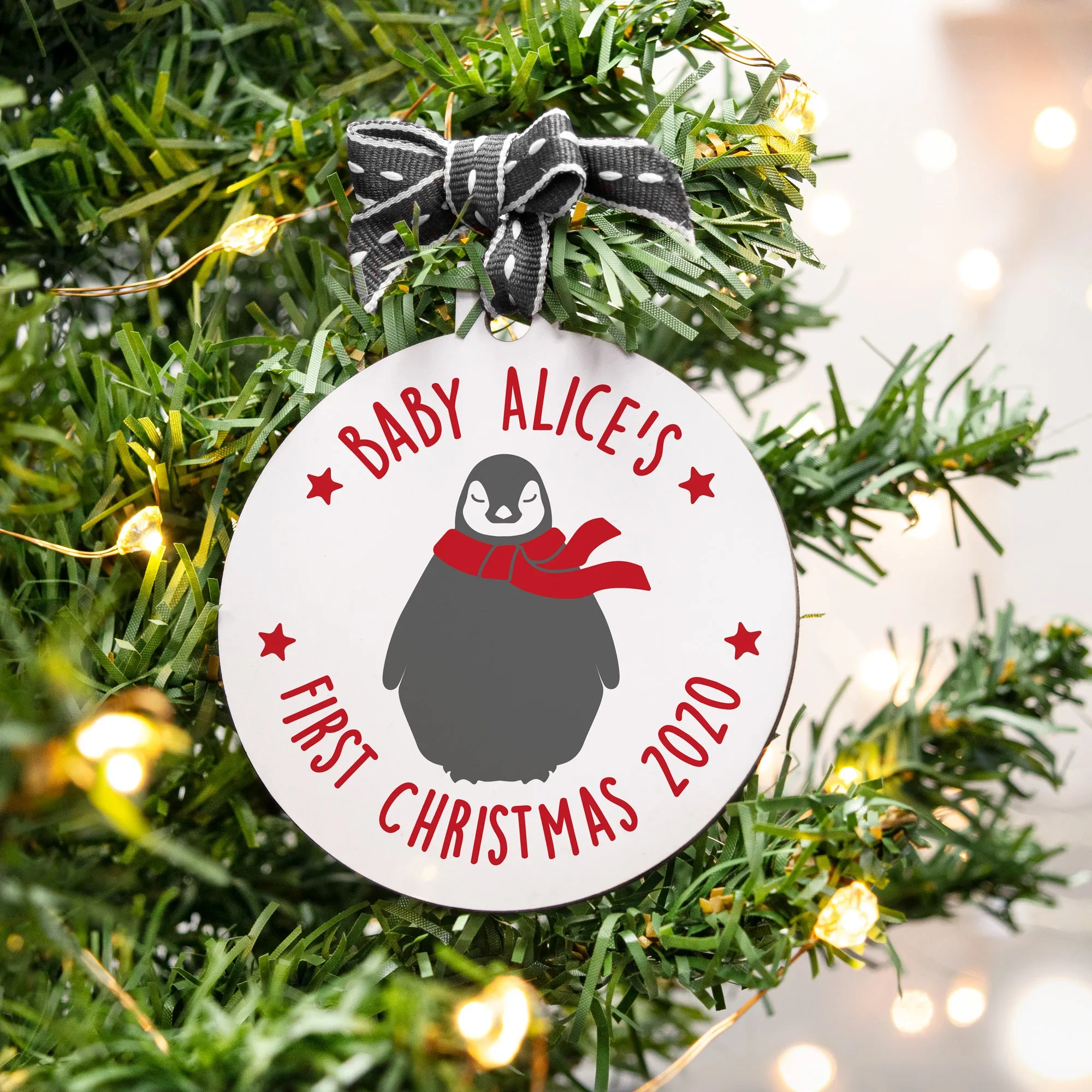 Baby's First Christmas Penguin Bauble