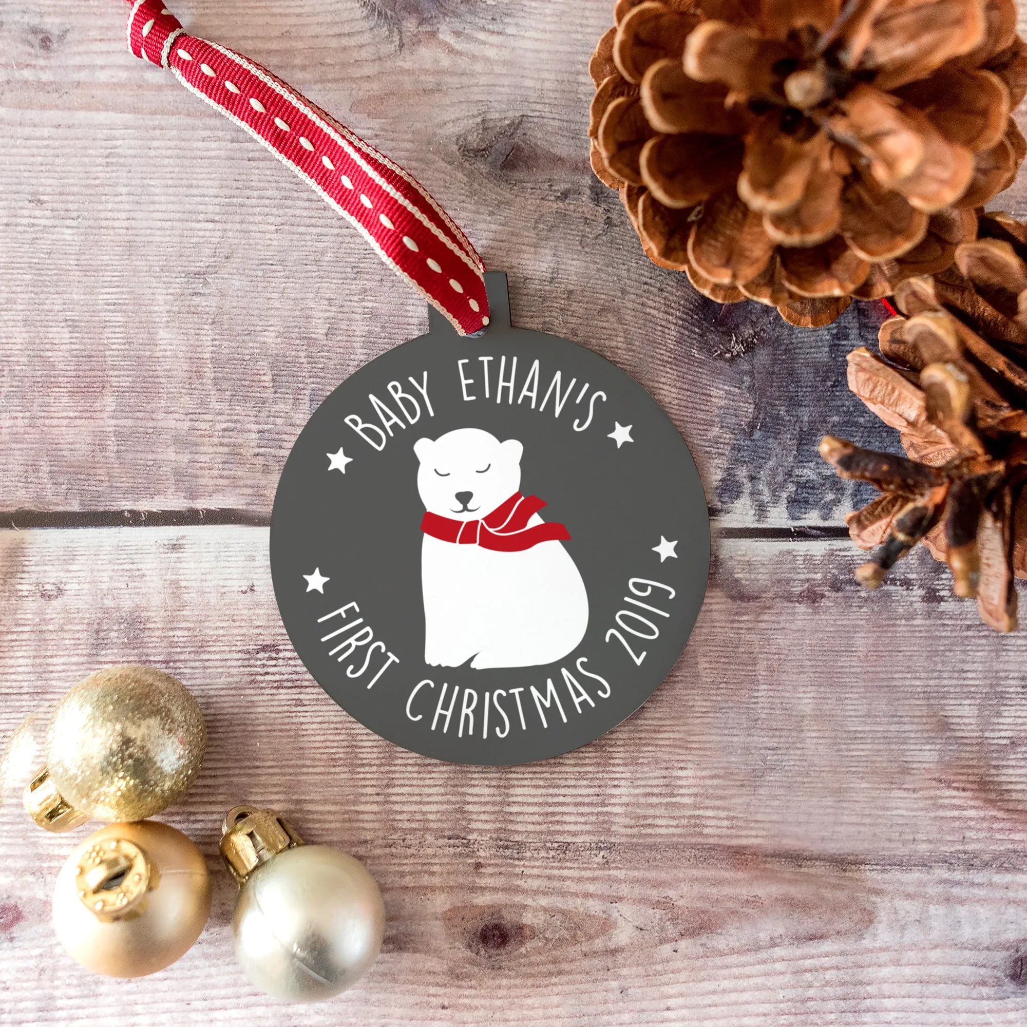 Baby's First Christmas Polar Bear Bauble