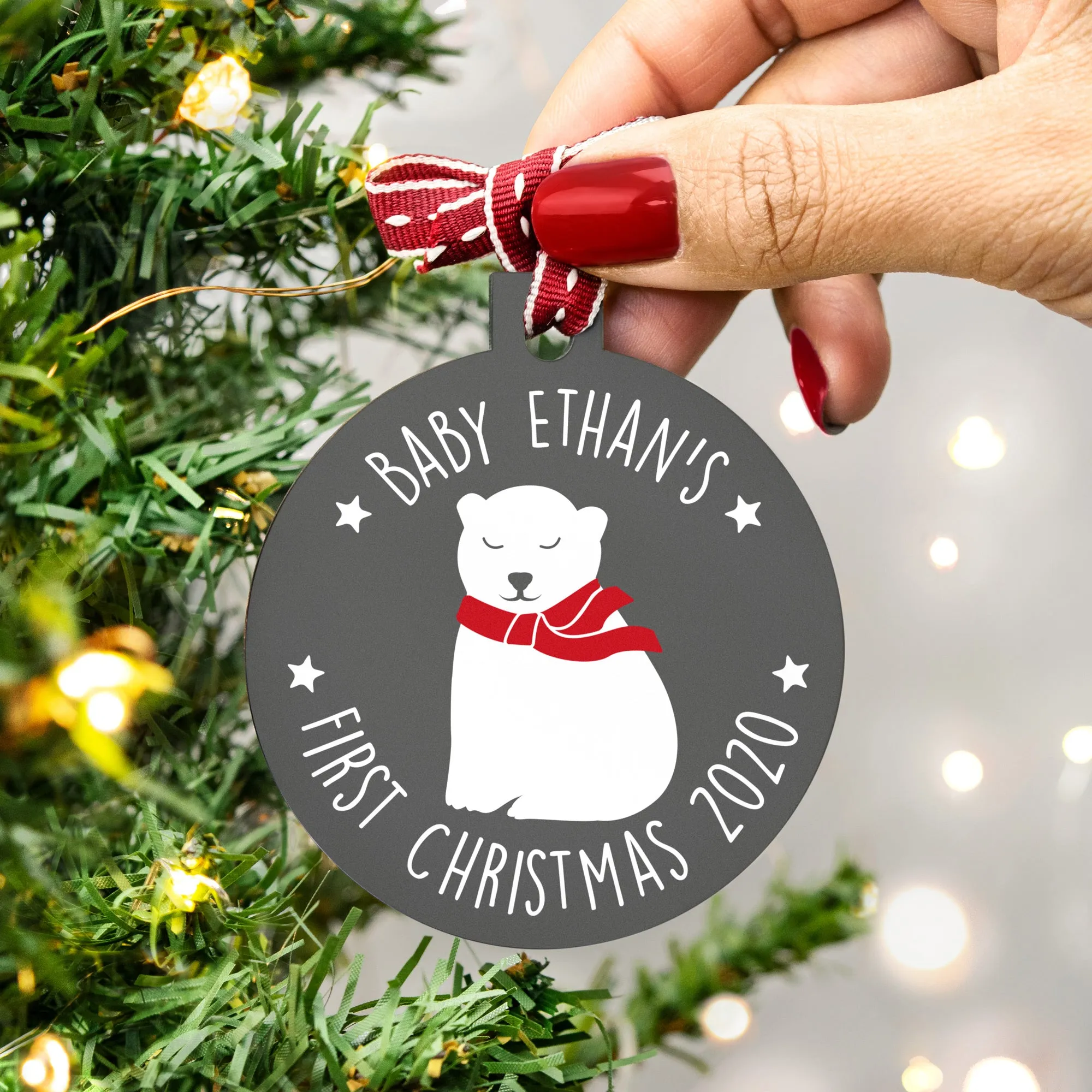 Baby's First Christmas Polar Bear Bauble