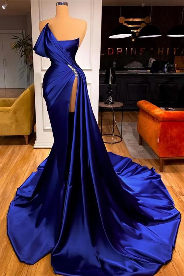 Ballbellas Stunning Royal Blue Sweetheart Mermaid Elegant Evening Dresses