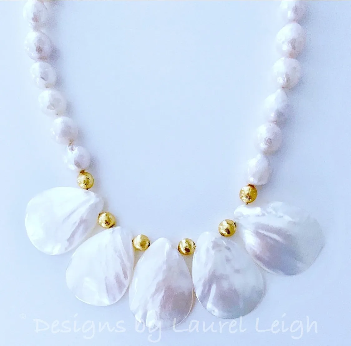 Baroque Pearl Statement Necklace - Adjustable