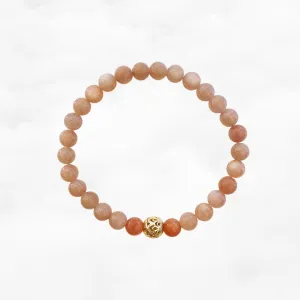 Beaded Sunstone Lotus Bracelet