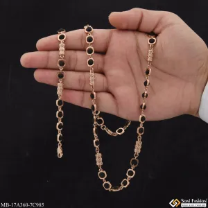 Best Quality Rose Gold Color Rudraksha Mala with Bracelet for Men (MB-A360-C985)