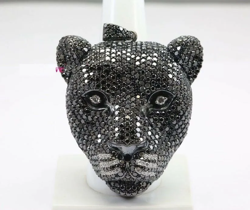 Black Panther Pendant Black Diamond Studded HipHop Style Stunning Design