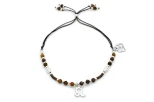 Boho Betty Leo Zodiac Gemstone Silver Bracelet
