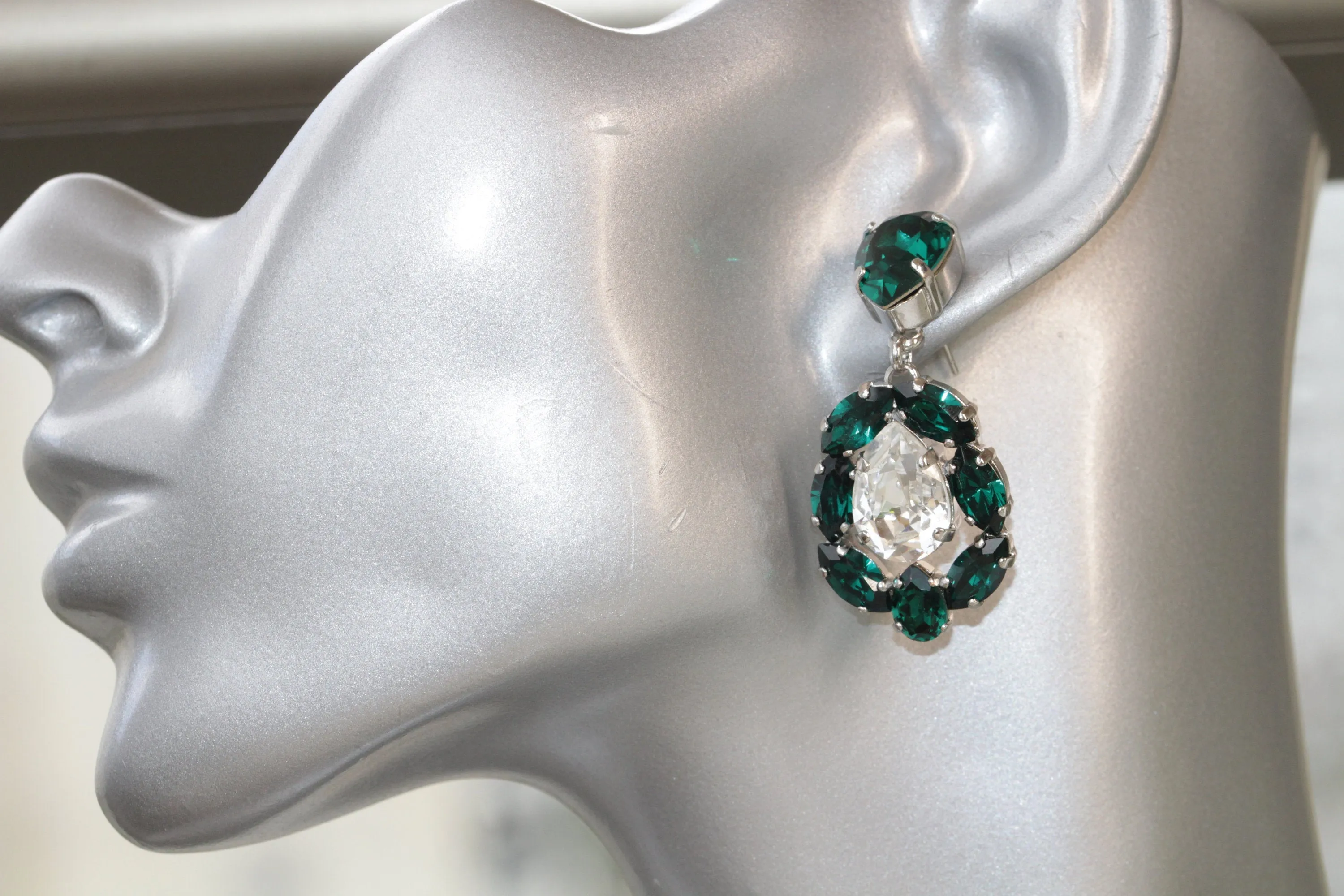Bridal EMERALD earrings