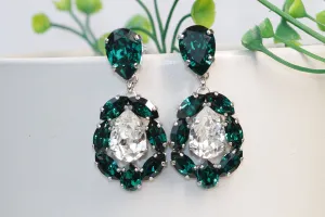 Bridal EMERALD earrings