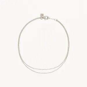 By Charlotte Purity Double Chain Anklet, Silver