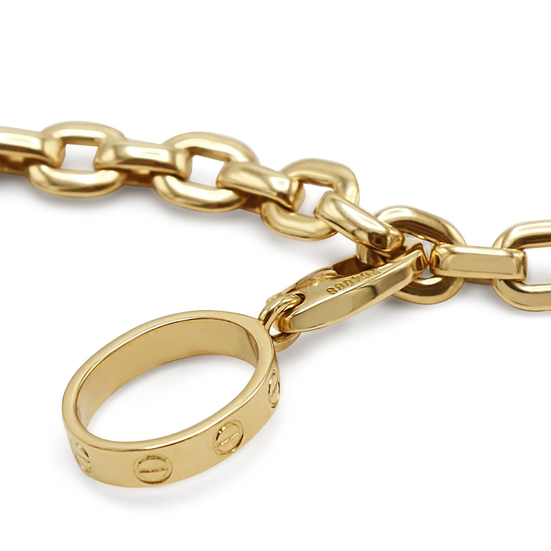 Cartier 3 Assorted Double C Link Bracelet - 18ct Yellow Gold