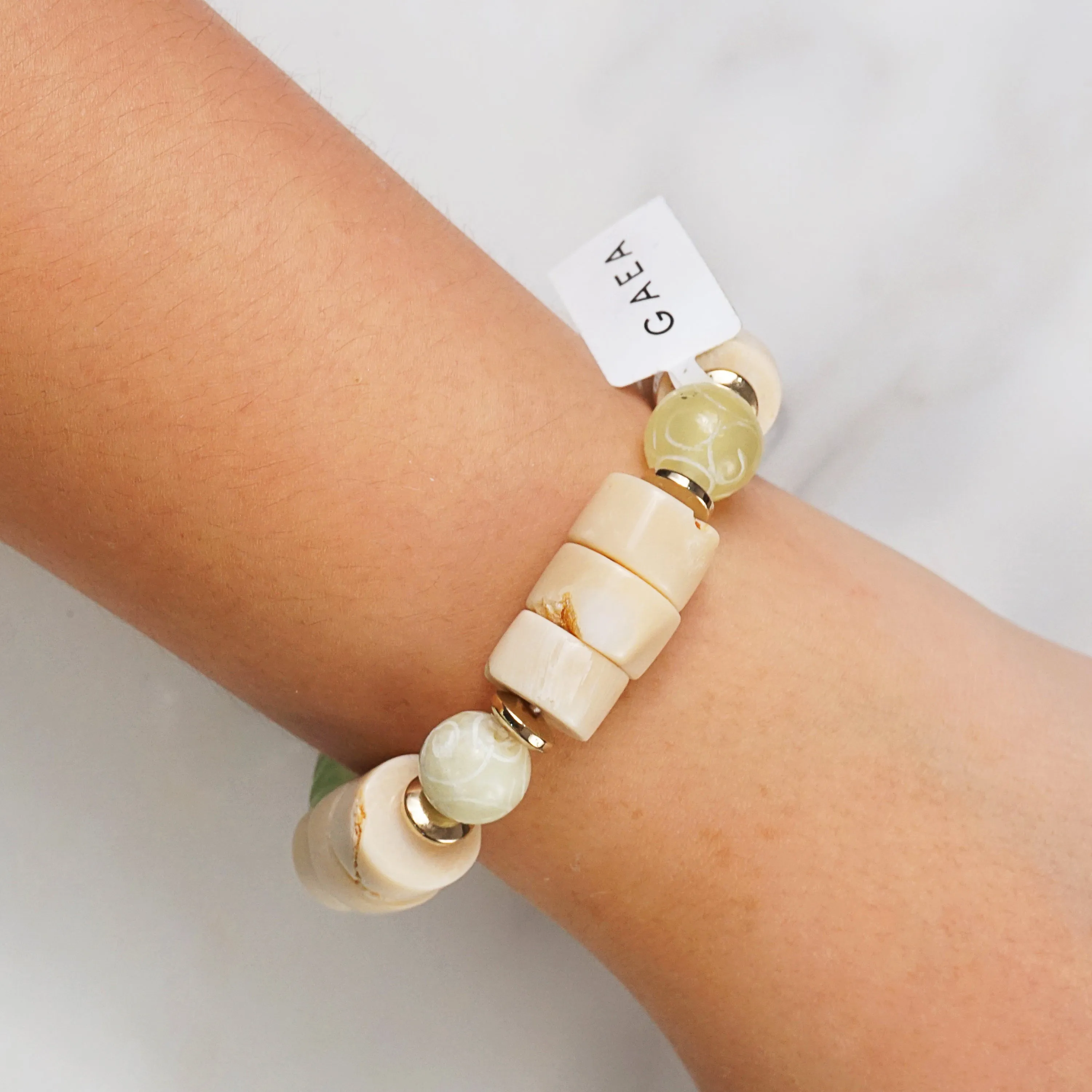Carved Chinese Jade with Ivory Coral and Hematite