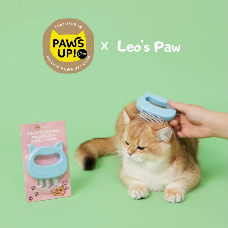 Cat Hair Removal Massaging Shell Comb - Mint