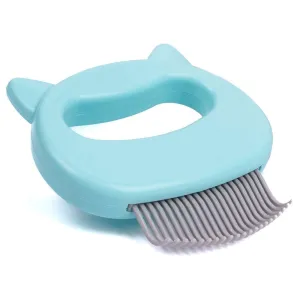 Cat Hair Removal Massaging Shell Comb - Mint