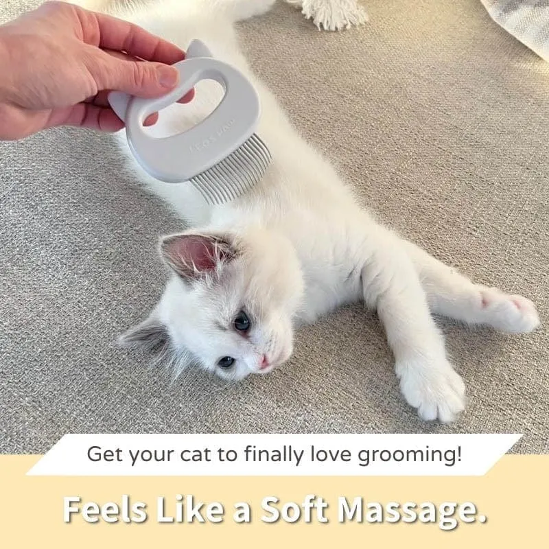 Cat Hair Removal Massaging Shell Comb - Mint