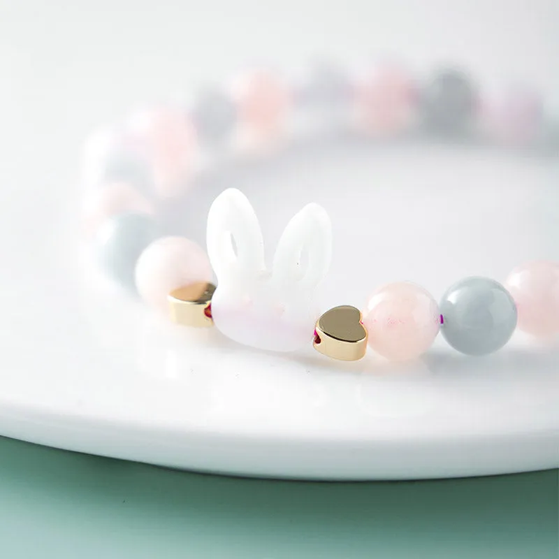 Charm Beaded Bracelets For Women Cute Morganite Aquamarine Beads Bracelet