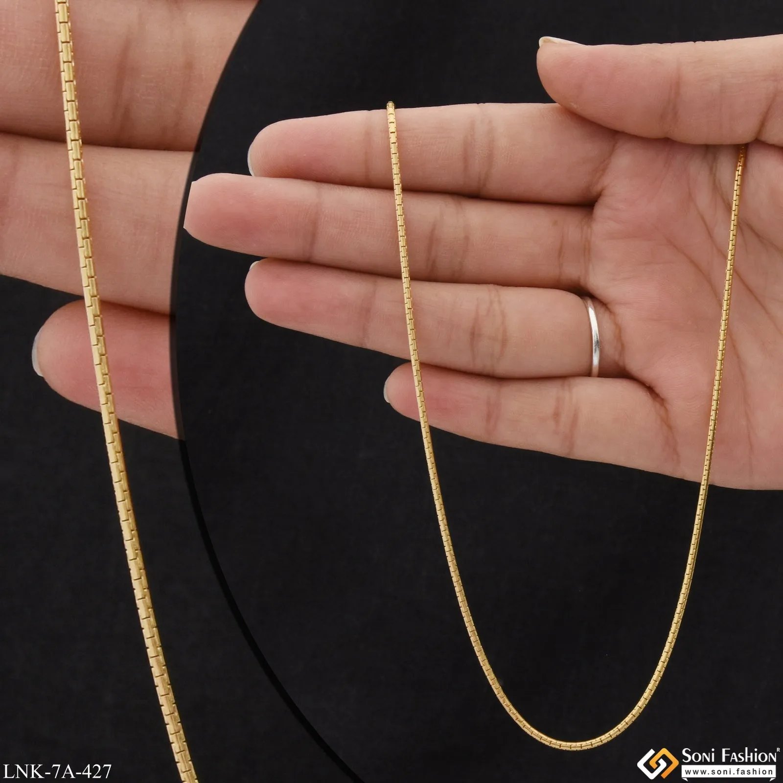 Charming Design Stunning Design Gold Plated Chain for Ladies - Style A427