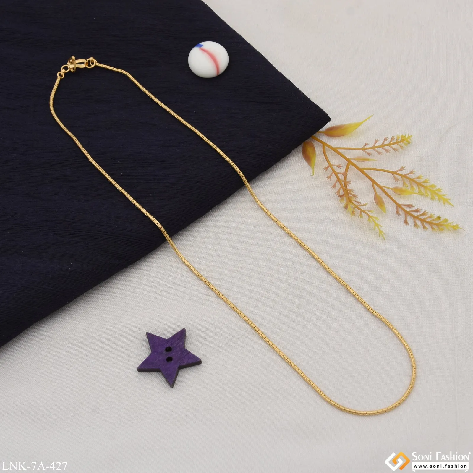 Charming Design Stunning Design Gold Plated Chain for Ladies - Style A427