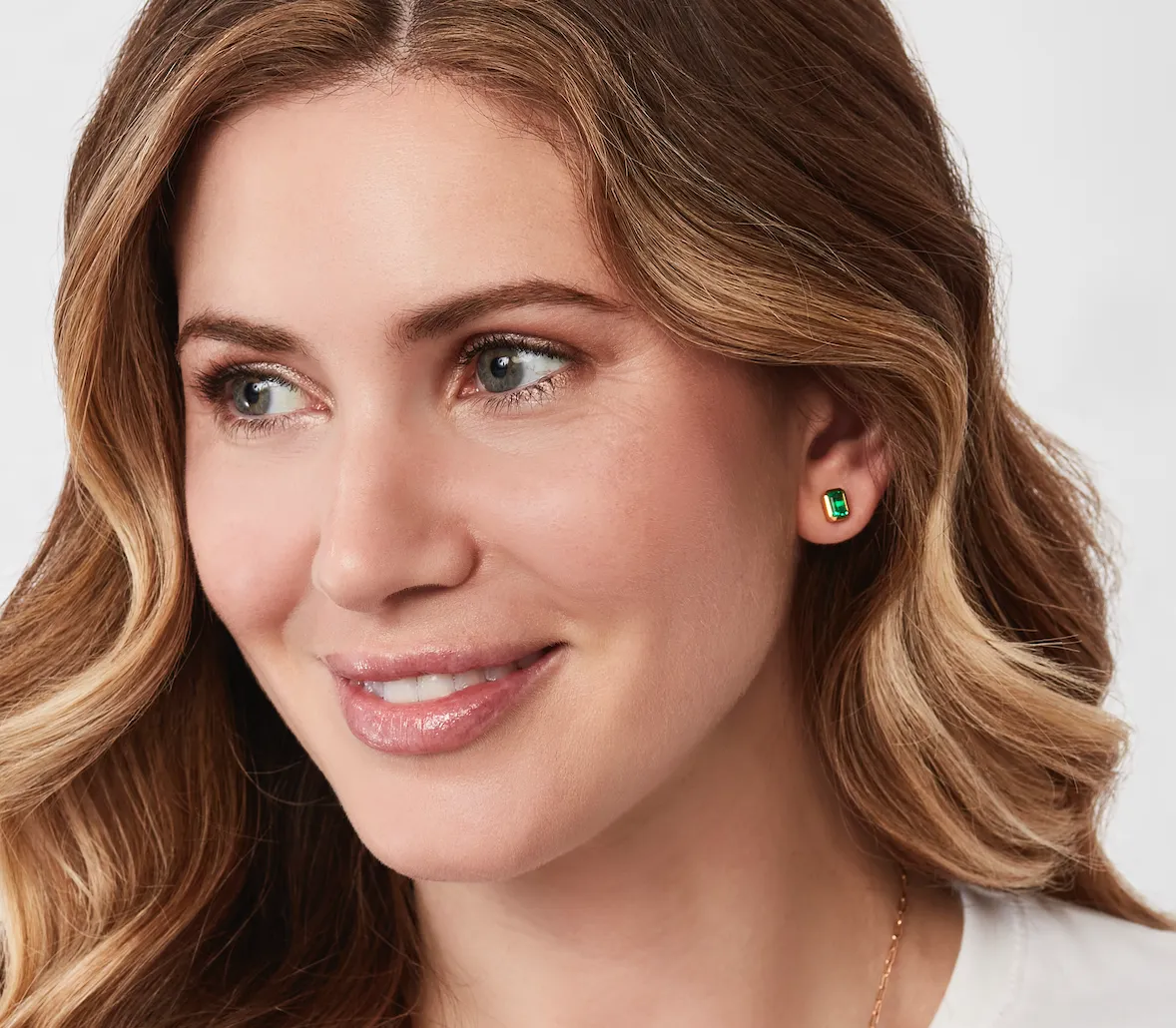 Chloe Emerald Stud Earrings