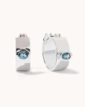 Chroma Topaz Hoop Earrings