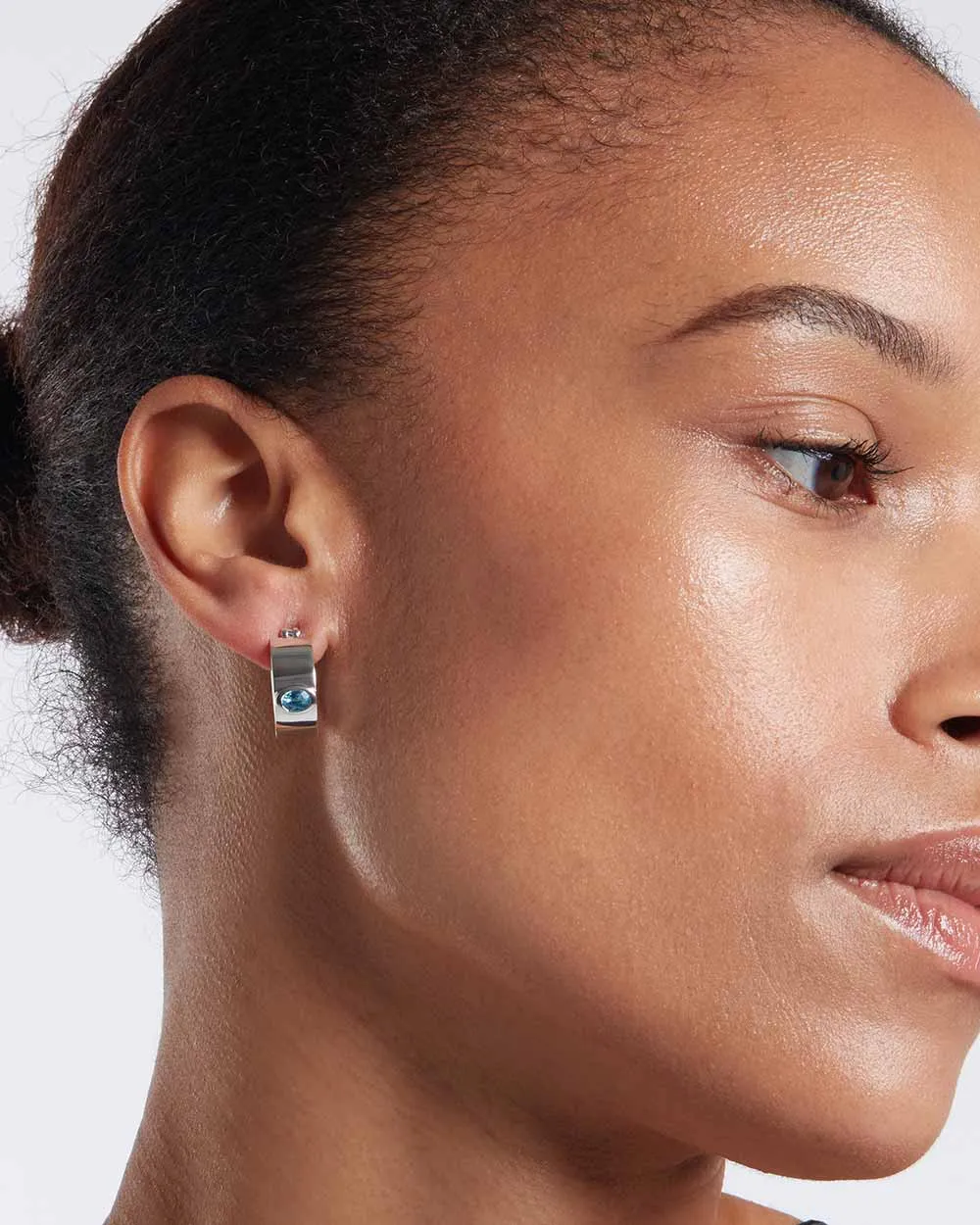 Chroma Topaz Hoop Earrings