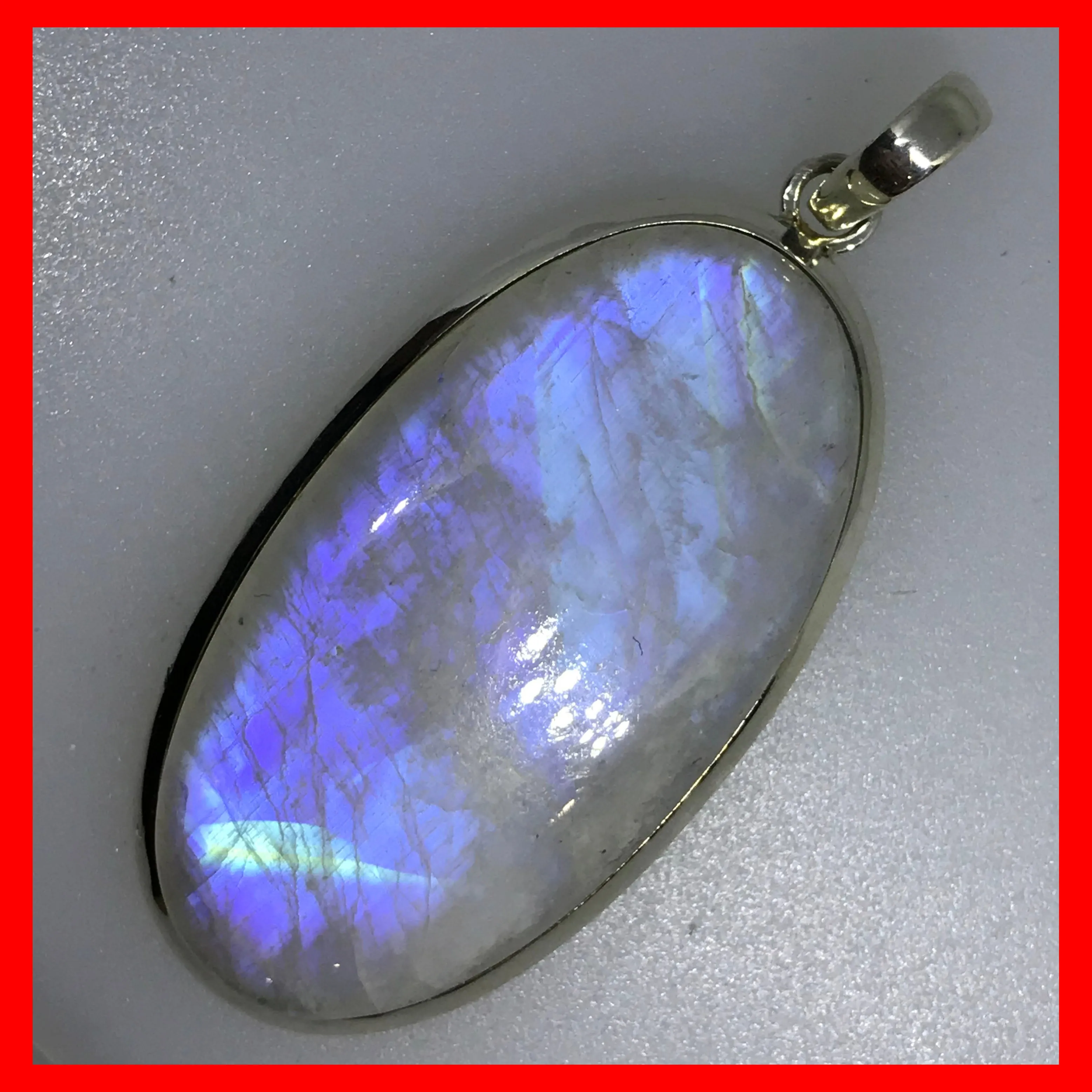 Chunky Oval Moonstone Pendant