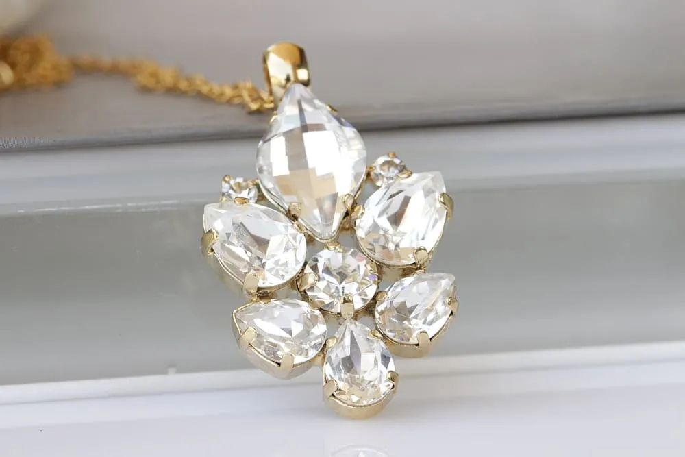 CLEAR CLUSTER PENDANT