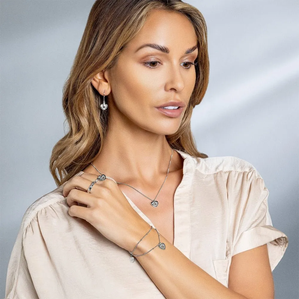 Clogau Cariad Heart Sparkle Silver & Rose Gold Earrings