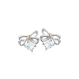 Clogau Sterling Silver Christmas Bow Stud Earring