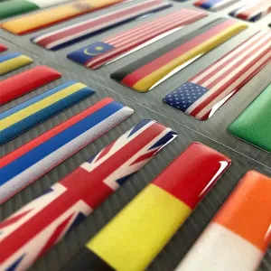 Color: Green - 3D Reflective National Flag Sticker Motorcycle