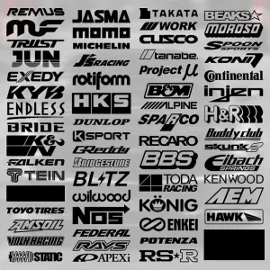 Color: Silver - 15CM Motorcycle stickers Random 15pcs Racing