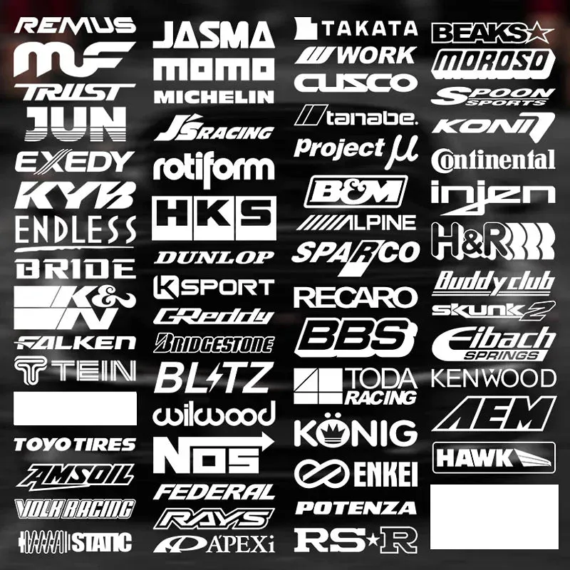 Color: Silver - 15CM Motorcycle stickers Random 15pcs Racing