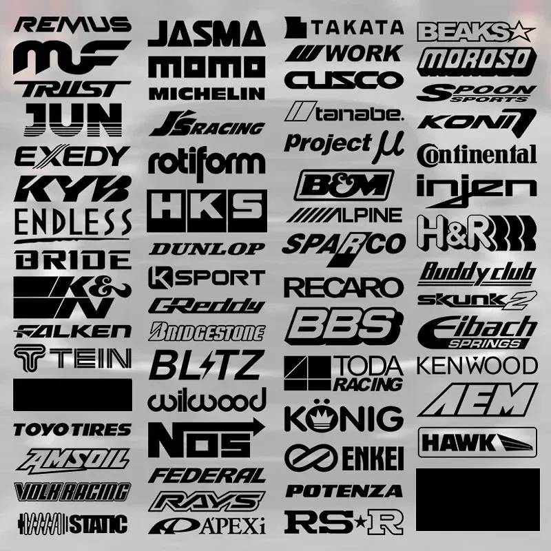 Color: Silver - 15CM Motorcycle stickers Random 15pcs Racing
