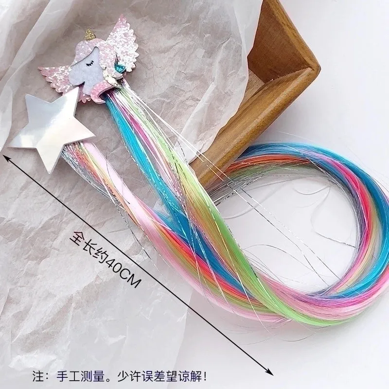 Colorful Wig Braid  Butterfly Cartoon Hairpin