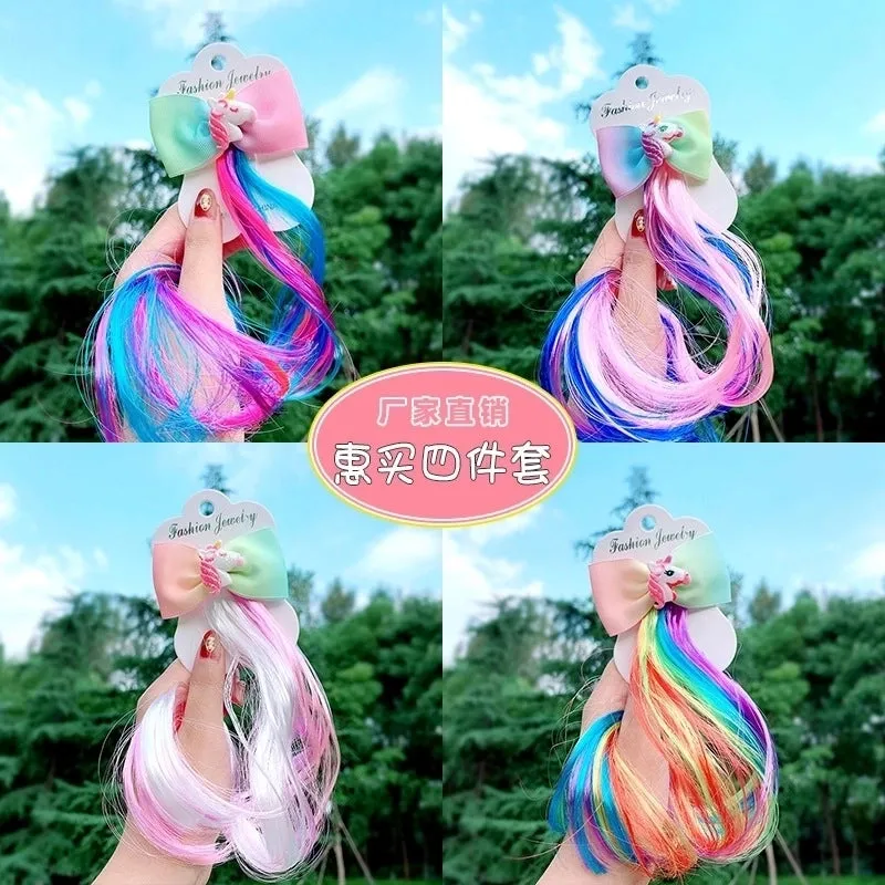 Colorful Wig Braid  Butterfly Cartoon Hairpin