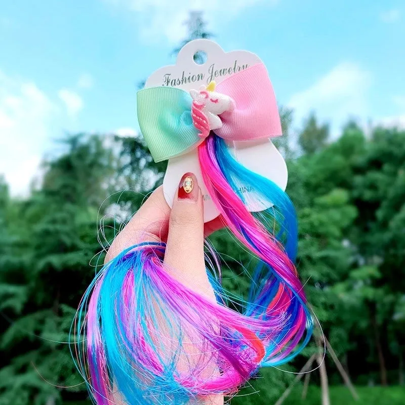 Colorful Wig Braid  Butterfly Cartoon Hairpin