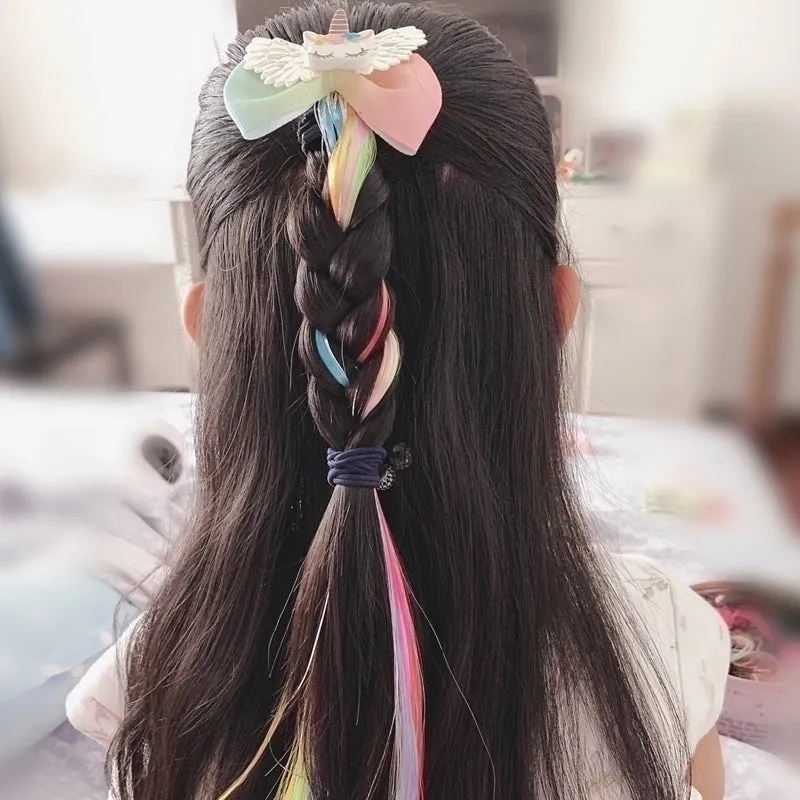 Colorful Wig Braid  Butterfly Cartoon Hairpin