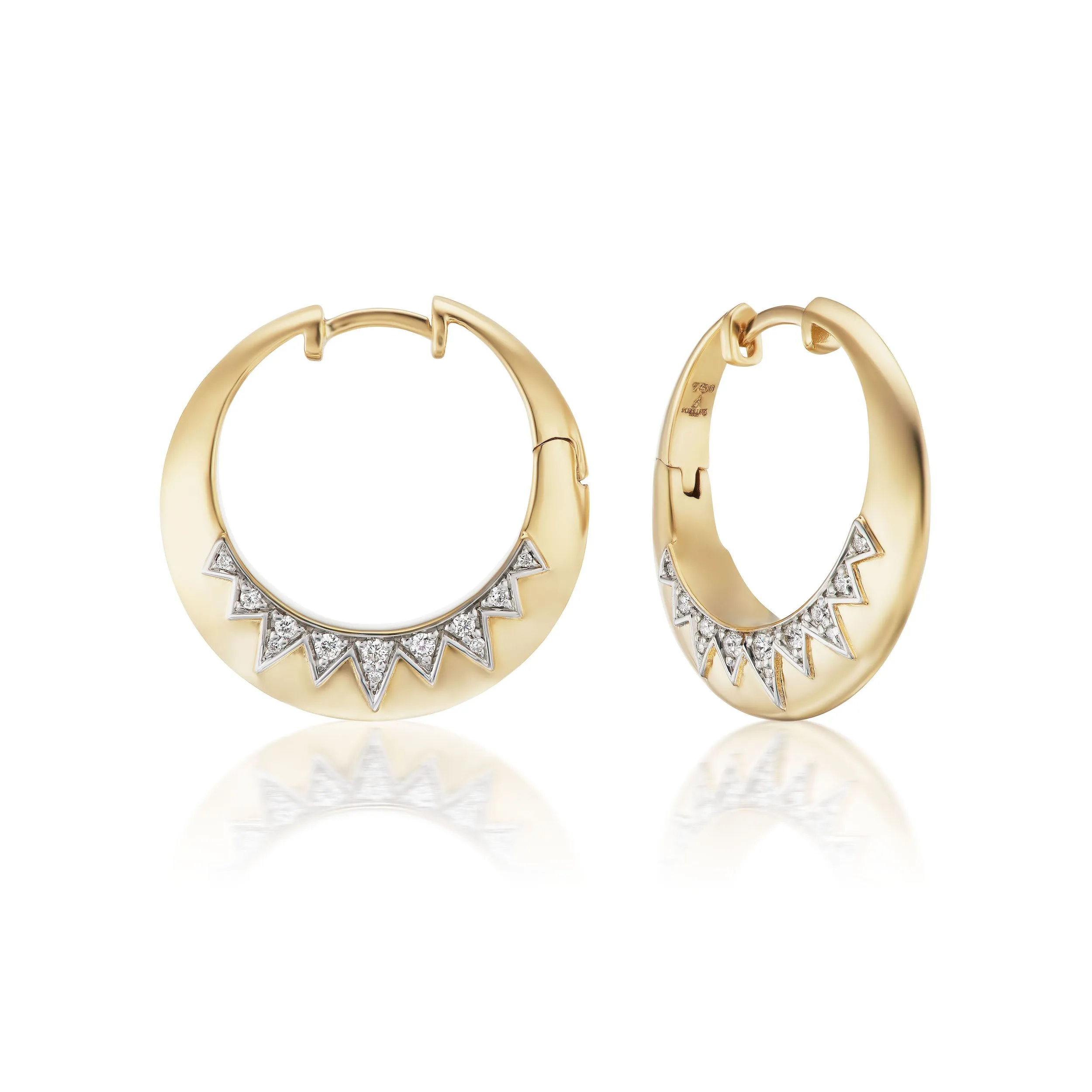 Crown Hoop Earrings