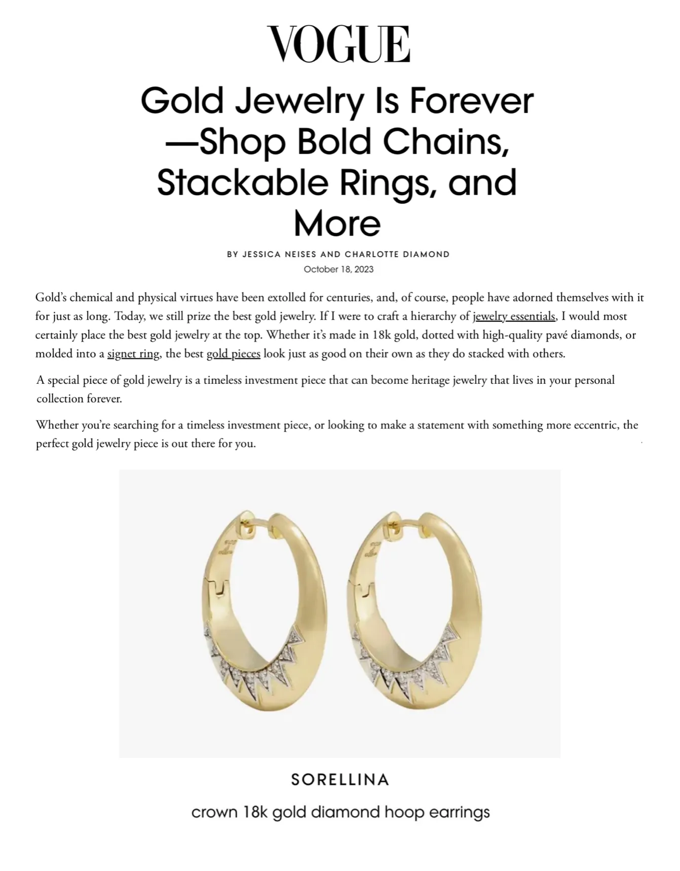 Crown Hoop Earrings