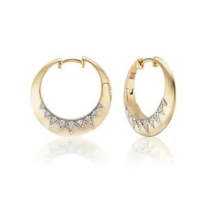 Crown Hoop Earrings