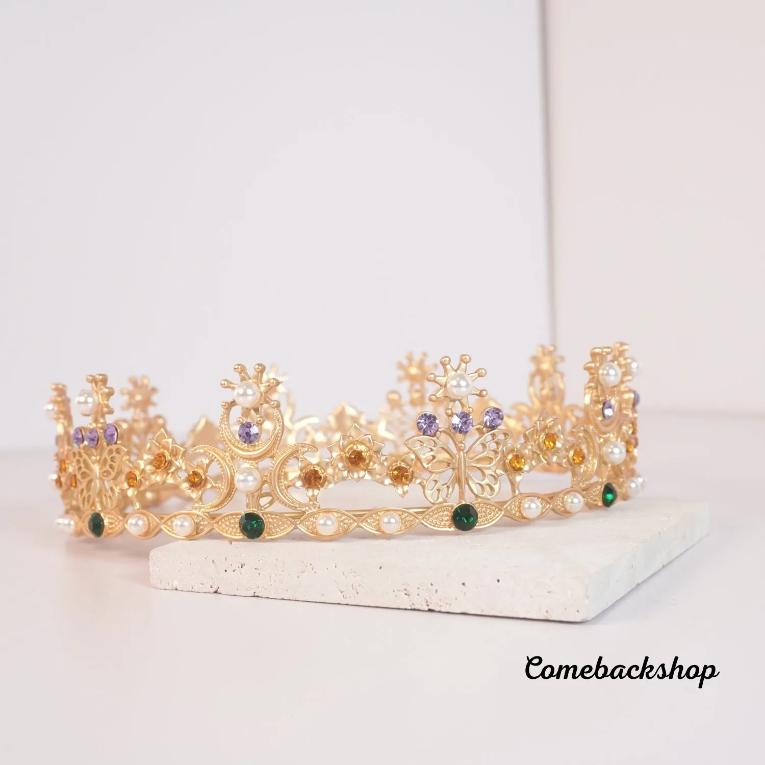 Crystal Bridal Tiaras Crown Rhinestone Pageant Diadem Veil Tiara Headbands