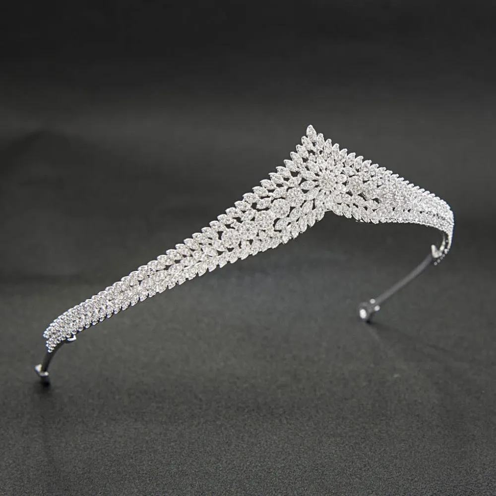 Cubic zircon wedding bridal tiara diadem hair jewelry CH10213