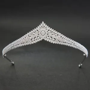 Cubic zircon wedding bridal tiara diadem hair jewelry CH10213