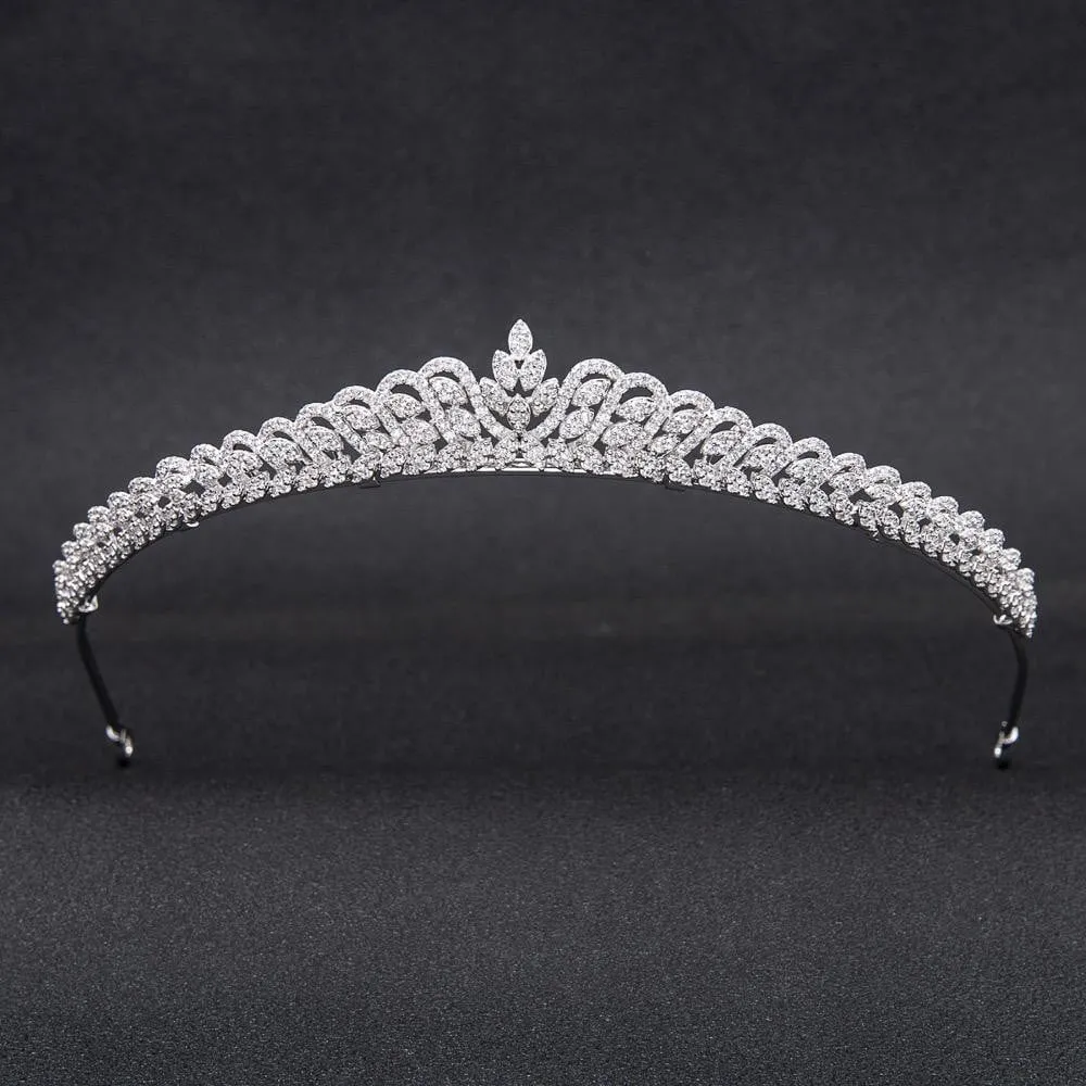 Cubic zircon wedding bridal tiara diadem hair jewelry CH10219