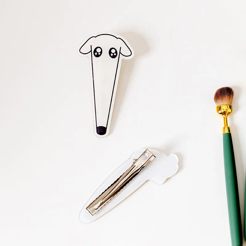 Cute Proboscis Dog Acrylic Hair Clip