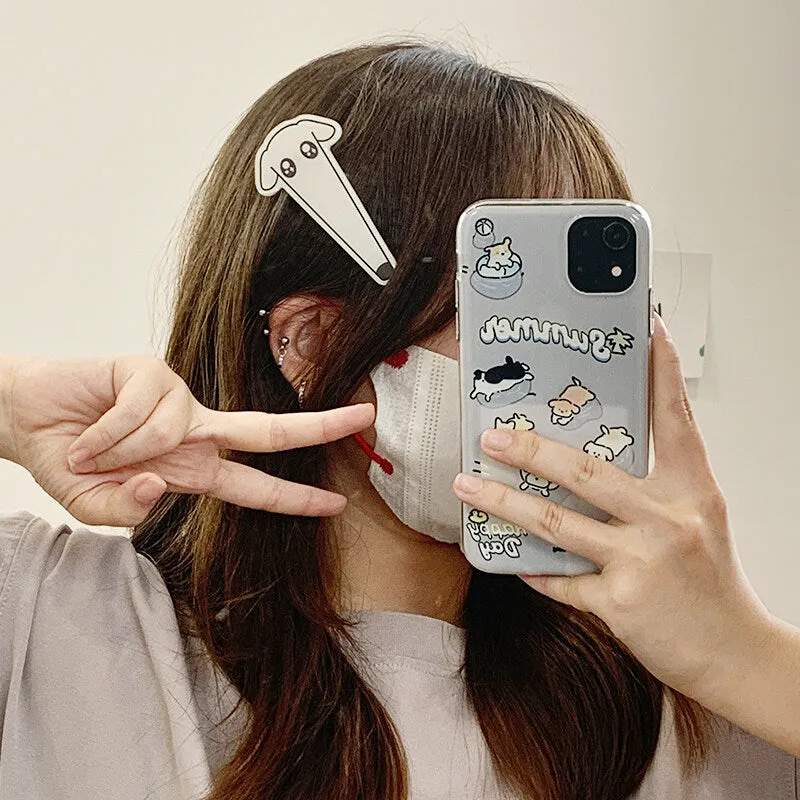 Cute Proboscis Dog Acrylic Hair Clip