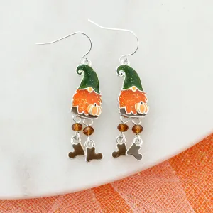 Dangle Leg Fall Gnome Earrings