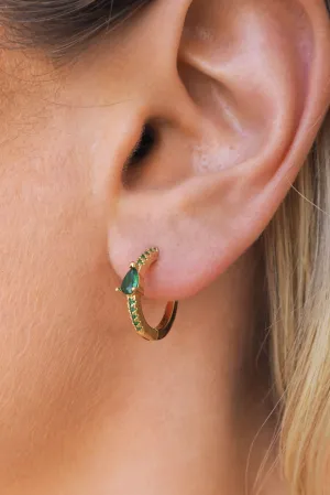Devina Hoops in Emerald
